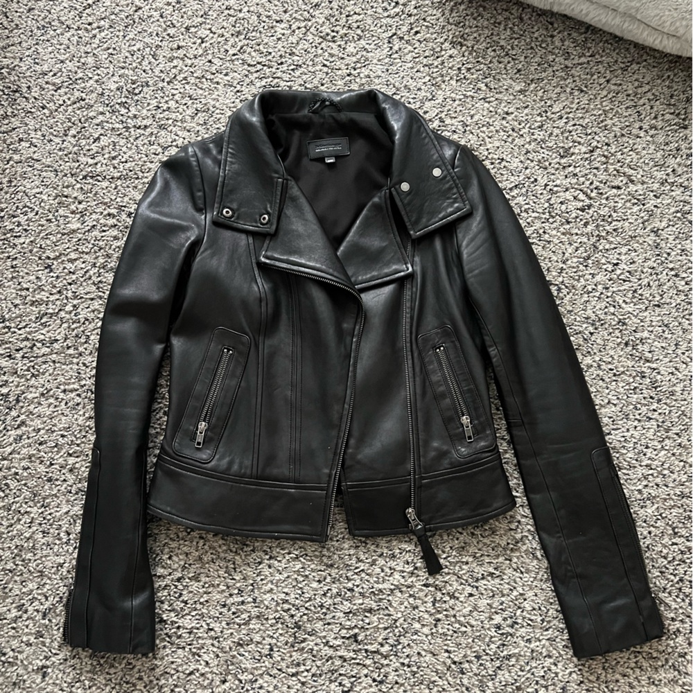 Aritzia Black Leather Jacket